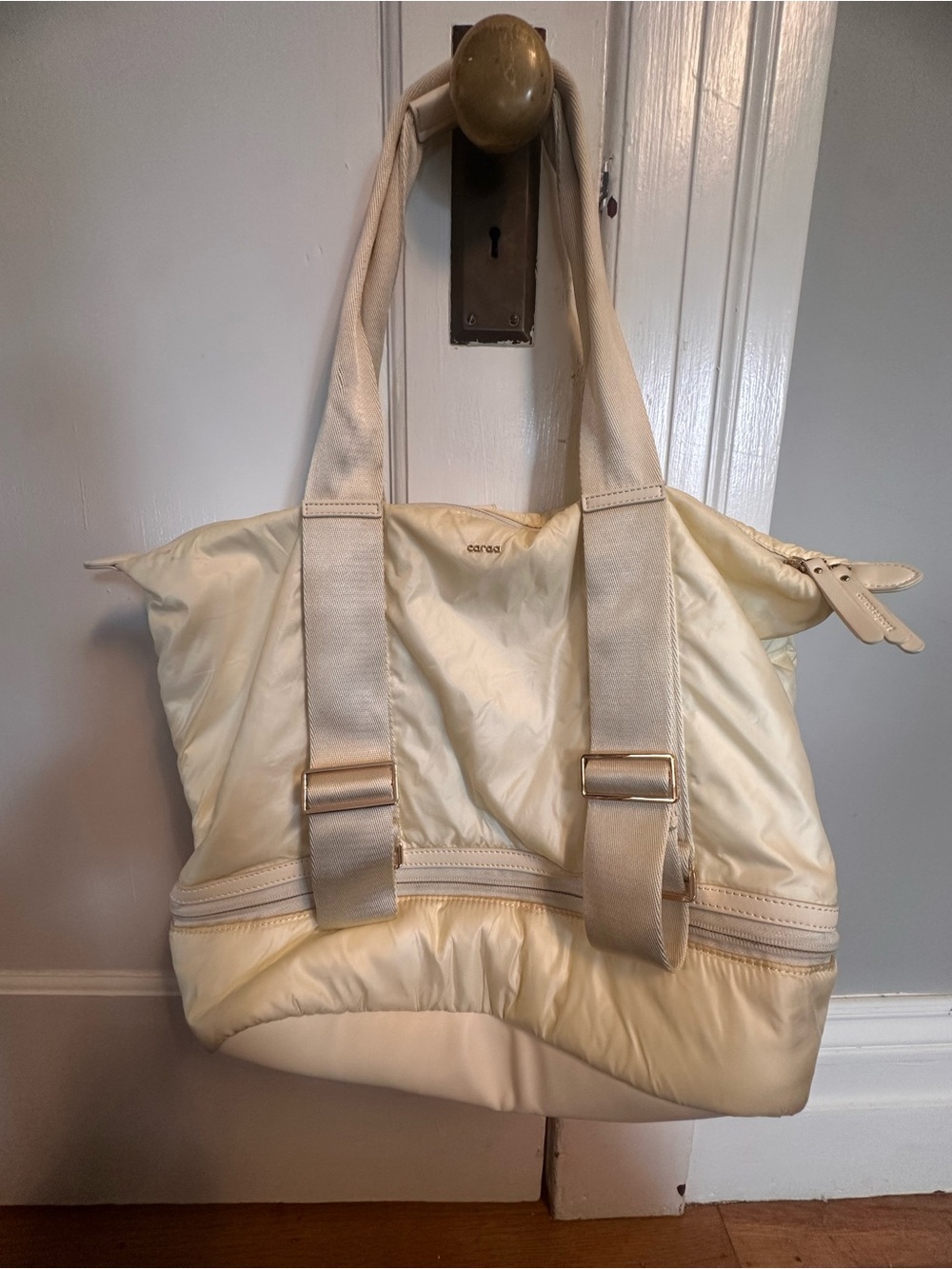 Caraa Cream Yoga Sports Tote